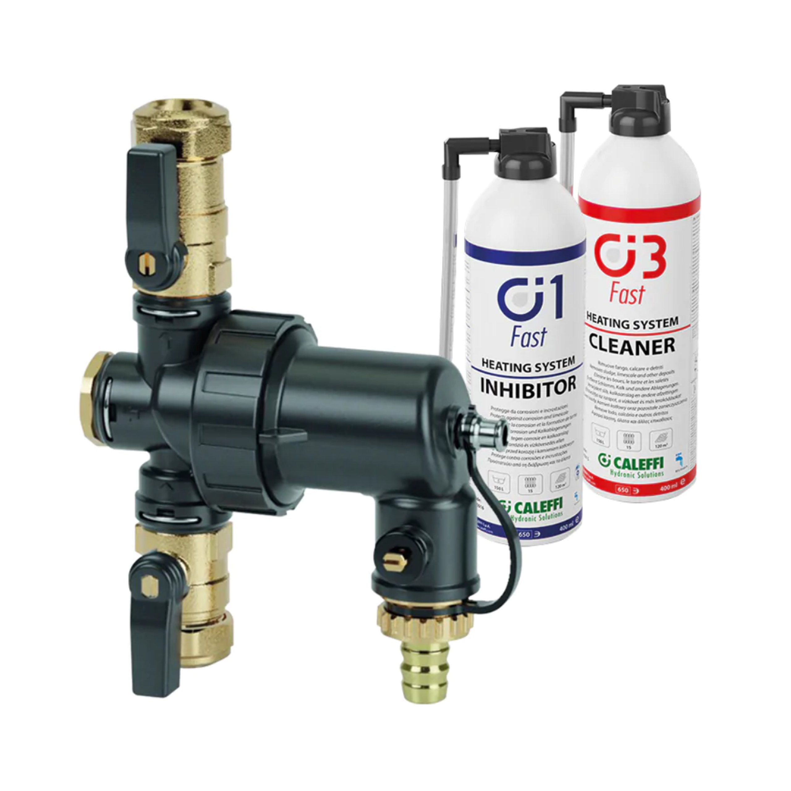 Product image for SKU 70062184 Caleffi XF Multifunction Device With Dirt Separator & Strainer 1 1/4" - Image 1