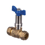 28mm Intaball Blue Lever Ball Valve With Extension Stem