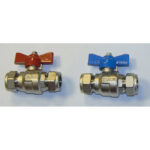 T-bar valve 22mm red