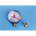 Pressure/temp gauge 6 bar bottom tap
