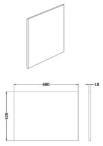 Shower Bath End Panel (700mm) - Image 2