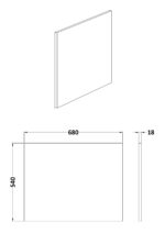 700mm Shower Bath End Panel - Image 2