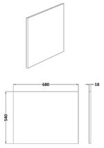 700mm Shower Bath End Panel - Image 2