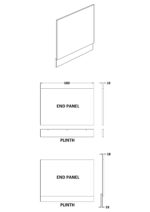 700mm Bath End Panel & Plinth - Image 2