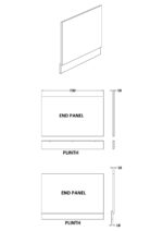 750mm Bath End Panel & Plinth - Image 2