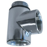 Towel warmer tee CP 1/2" MxF