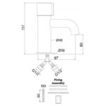 INTA NC230CP non/conc pillar mixer tap