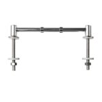 WC seat bar hinge set - chrome/brass