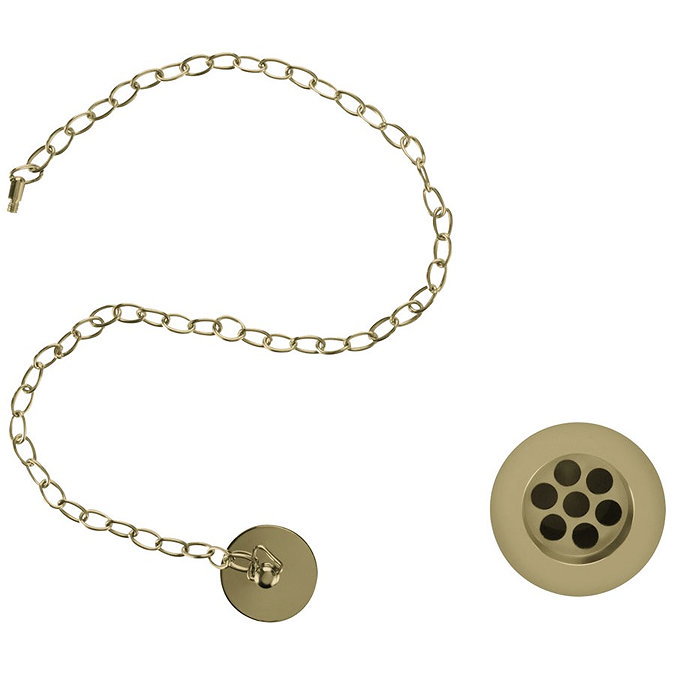 Product image for SKU 82075544 Basin plug & chain - gold 1.1/2" - Image 1