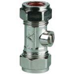 (1 = PK2) PrimaPack Chrome Isolating Valve 15mm - WRAS