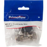 PrimaPack Chrome Isolating Valve + Lever 15mm - WRAS
