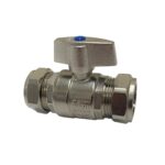 PrimaPack Chrome Full Bore Isolating Valve 22mm - WRAS