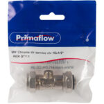 PrimaPack Chrome Straight Service Valve 15x1/2"  - WRAS