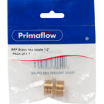 PrimaPack Brass Hex Nipple 1/2"