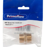 PrimaPack Brass Hex Nipple 3/4"