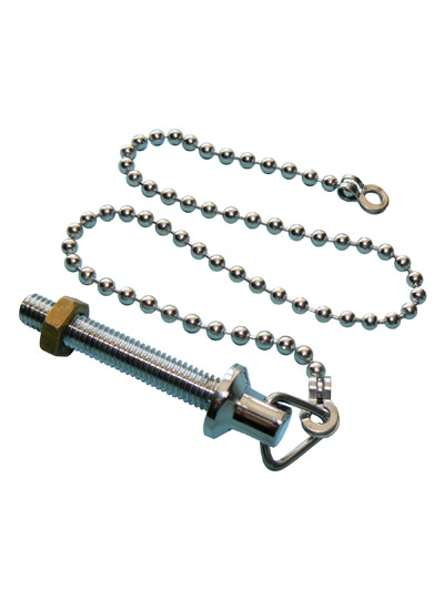 90009840-1.jpg PrimaPack Basin chain & stay - chrome 12" - Image 1