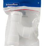 PS P/fit waste swept tee - white 40mm