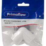 PS PP O-flow knuckle bend - white