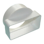 PS Adaptor round to rect (short) -white