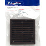 PS Wall outlet louvred - brown round