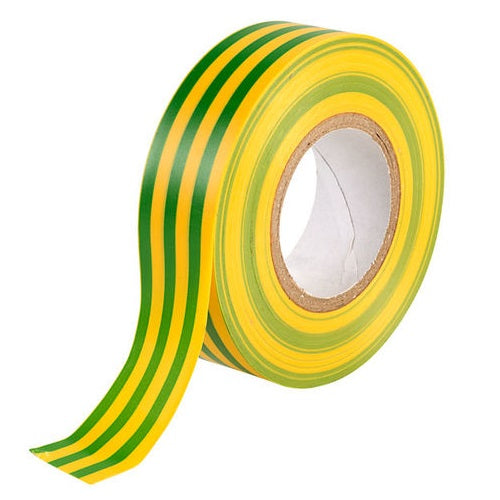 Product image for SKU 90100091 PrimaPack PVC ins tape 19mm x 33m green / yellow - Image 1