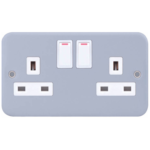 PrimaPack Chrome 13 Amp 2 Gang Switched Socket(Double Pole)