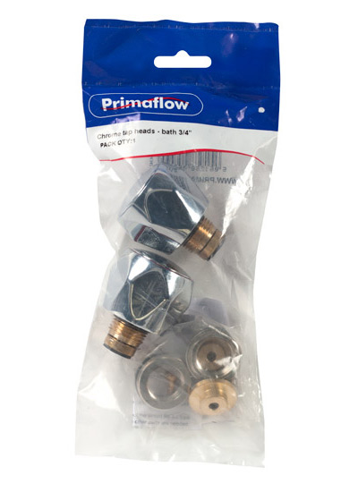 90721047-1.jpg **PS chrome tap heads - bath 3/4" - Image 1