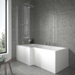 Cullin 1675x850x750mm P-Shaped Bath Left Hand No Taphole White