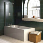 Tulla 1700x750mm Keyhole Shower Bath No Taphole White