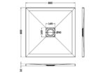 Square Shower Tray 800 x 800mm - Image 2