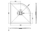 Nuie Slim Quadrant Trays Quad Shower Tray 900 x 900mm - Image 2