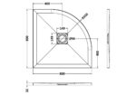Quad Shower Tray 800 x 800mm - Image 2