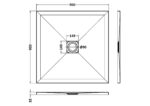 Nuie Slim Square Trays Square Shower Tray 900 x 900mm - Image 2