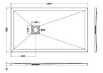 Rectangular Shower Tray 1400 x 800mm - Image 3