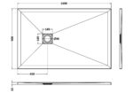 Rectangular Shower Tray 1400 x 900mm - Image 3