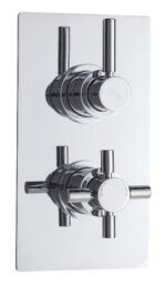 Twin Thermostatic Shower Valve With Diverter