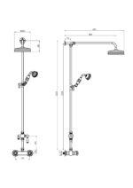 Hudson Reed Bar Mixer Shower Sets Traditional Thermostatic Shower Valve & Kit - Image 3