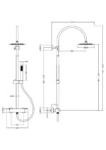 Round Brass Thermostatic Bar Valve & Shower Kit - Image 2