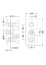 Hudson Reed Tec Pura Triple Thermostatic Shower Valve - Image 2