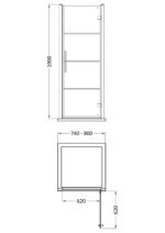 800mm Hinged Shower Door - Image 3