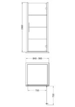 900mm Hinged Shower Door - Image 3