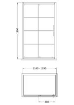 1200mm Sliding Shower Door - Image 3