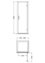 Pacific 700mm Hinged Door - Image 4