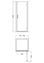 Pacific 800mm Hinged Door - Image 4