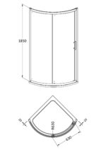 Pacific 860mm Single Entry Quadrant - Image 4