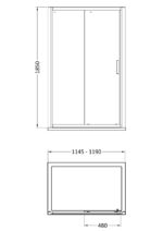 Hudson Reed Pacific 1200mm Single Sliding Door - Image 4