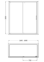 Pacific 1700mm Single Sliding Door - Image 4