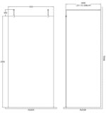 1000mm Wetroom Screen With Arms and Feet - Image 2