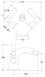 Hudson Reed Topaz Bidet Tap - Image 2