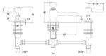 Hudson Reed Topaz 3 Tap Hole Basin Mixer - Image 2